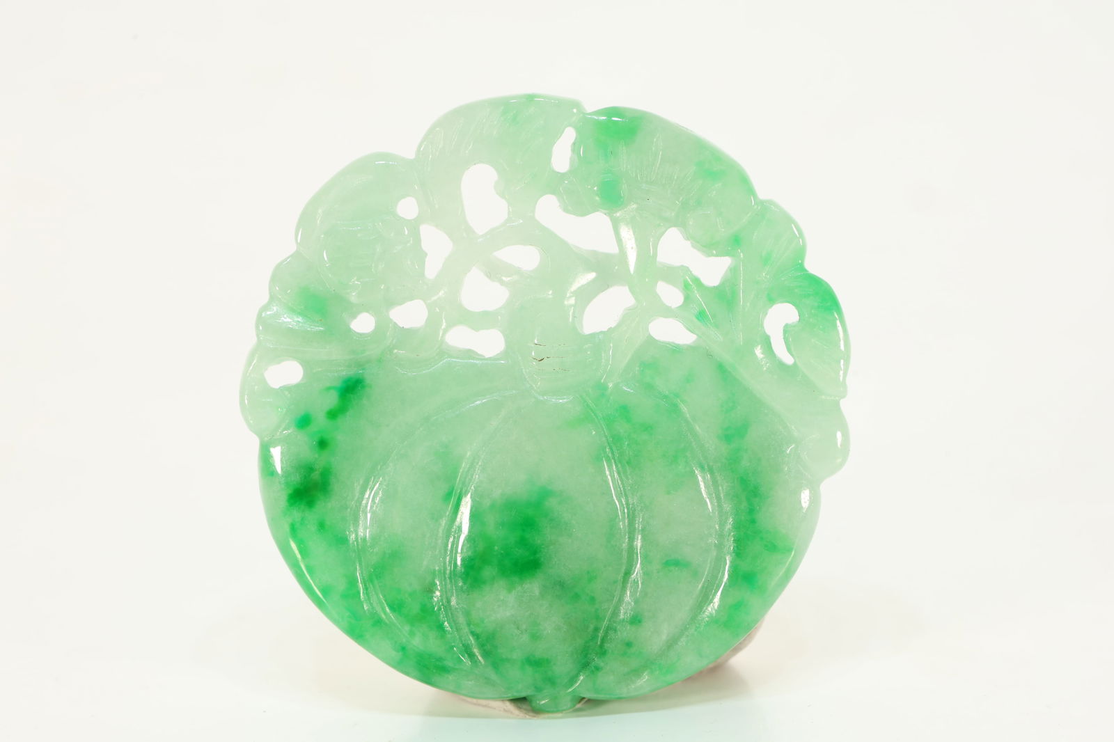 Jadeite Carved Flower Pattern Pendant (1 of 4)