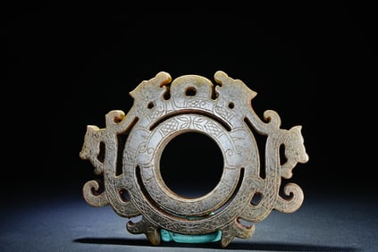 Jade Dragon Pattern Bi