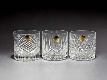 Tryone Crystal Whiskey Glasses Set Of 3