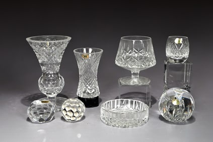 Collection Of Tryone Crystal 8 Assorted of Tableware Items
