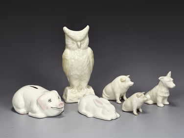 6 Assorted Of Belleek Porcelain Figurine Items 1965-2008