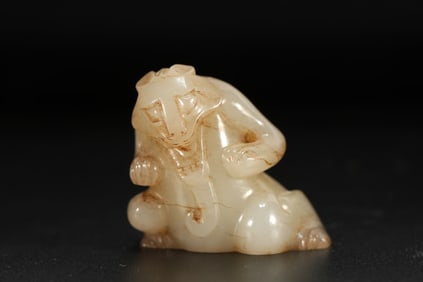 Jade Carved Bear Shape Ornament