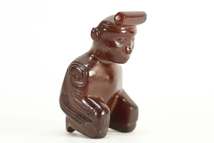 Jade Carved Character Shape Ornament