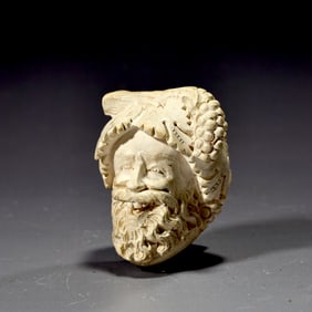 Meerschaum Pipe Bowl Laughing Bacchus Block