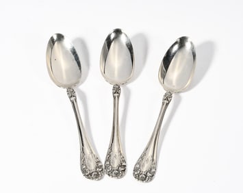 Wallace & Son Sterling Silver Spoon Rose Pattern Monogrammed Set Of 3