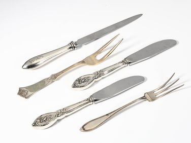 Vintage Sterling Silver Forks With Sterling Silver Handle Knives
