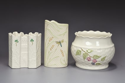 Collection Of Belleek Porcelain Vases 2001-2014