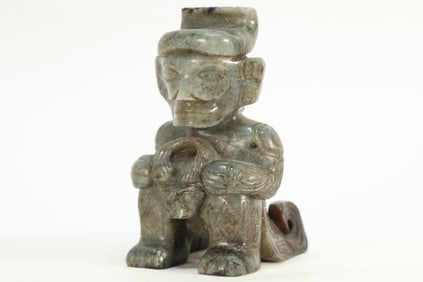 Jade Carved Character Shape Ornament