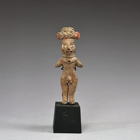 Western Mexico Chupicuaro Polychrome Pottery Standing Male Figure