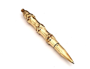 Tiffany & Co. Louis Tamis 14k Yellow Gold Bamboo Ballpoint Pen
