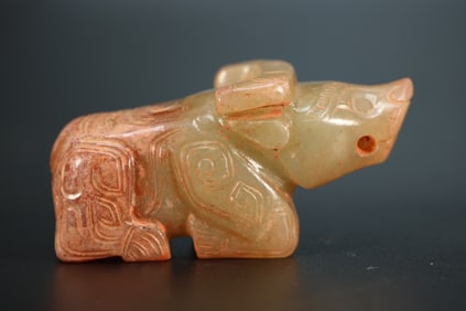 Jade Carved Beast Shape Ornament