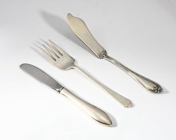 Sterling Silver Fork, Butter Knife Including Reed & Barton