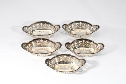 Five Gorham Sterling Silver Nut Dishes