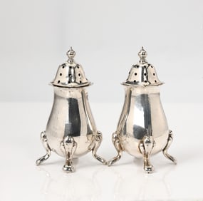 Pair Of Sterling Silver Salt & Pepper Shakers By E.R.N.S England