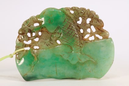 Jadeite Carved Fish Pattern Pendant