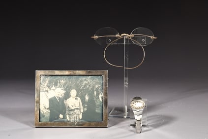 Vintage Sterling Frame, Wire Rim Eyeglasses, Tissot Watch