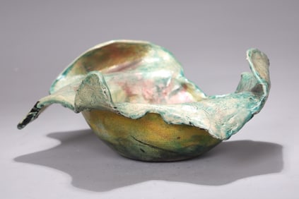 Art Pottery Ceramic Leaf Bowl