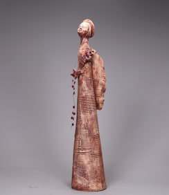 Christy Vail Signed "Madonna 1990" Clay Sculpture