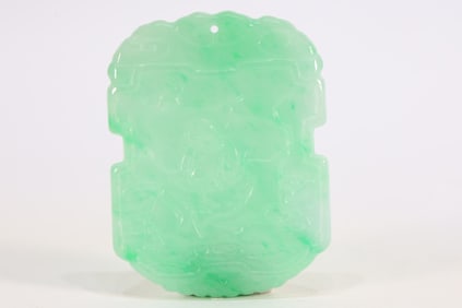 Jadeite Carved Character Pattern Pendant