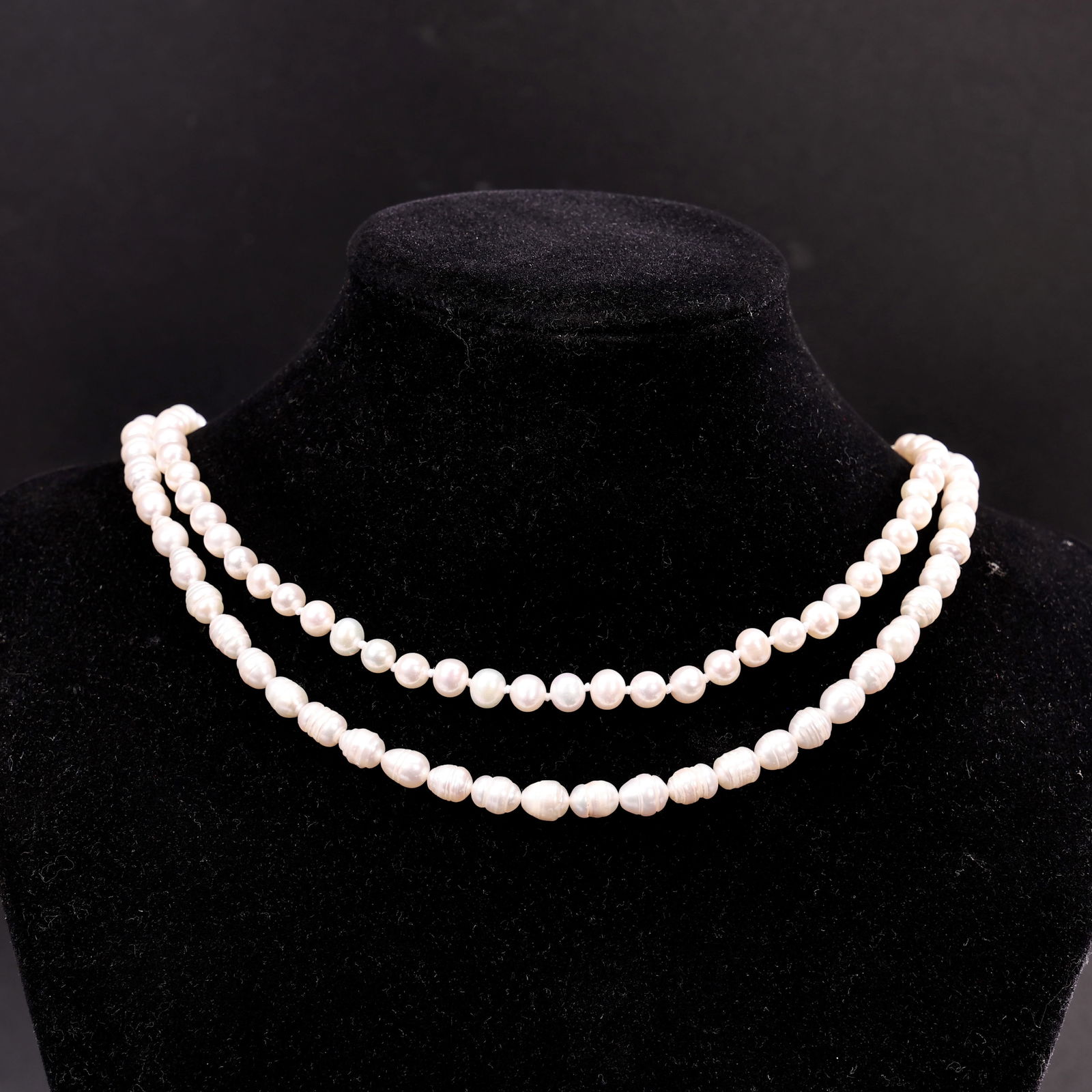 Two Natural Freshwater Pearls Necklaces
