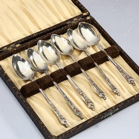 Apostle Silver Teaspoon Set Of 6 In Original Box