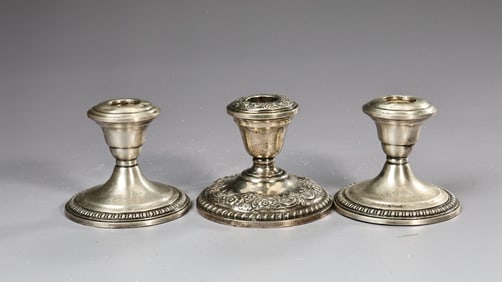 Sterling Silver Weighted Candlestick Holder By Teri And International