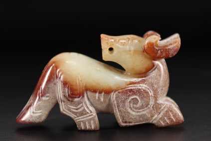 Jade Carved Beast Shape Ornament