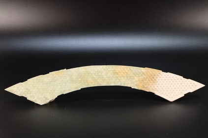 Jade Carved Cloud Pattern Bi