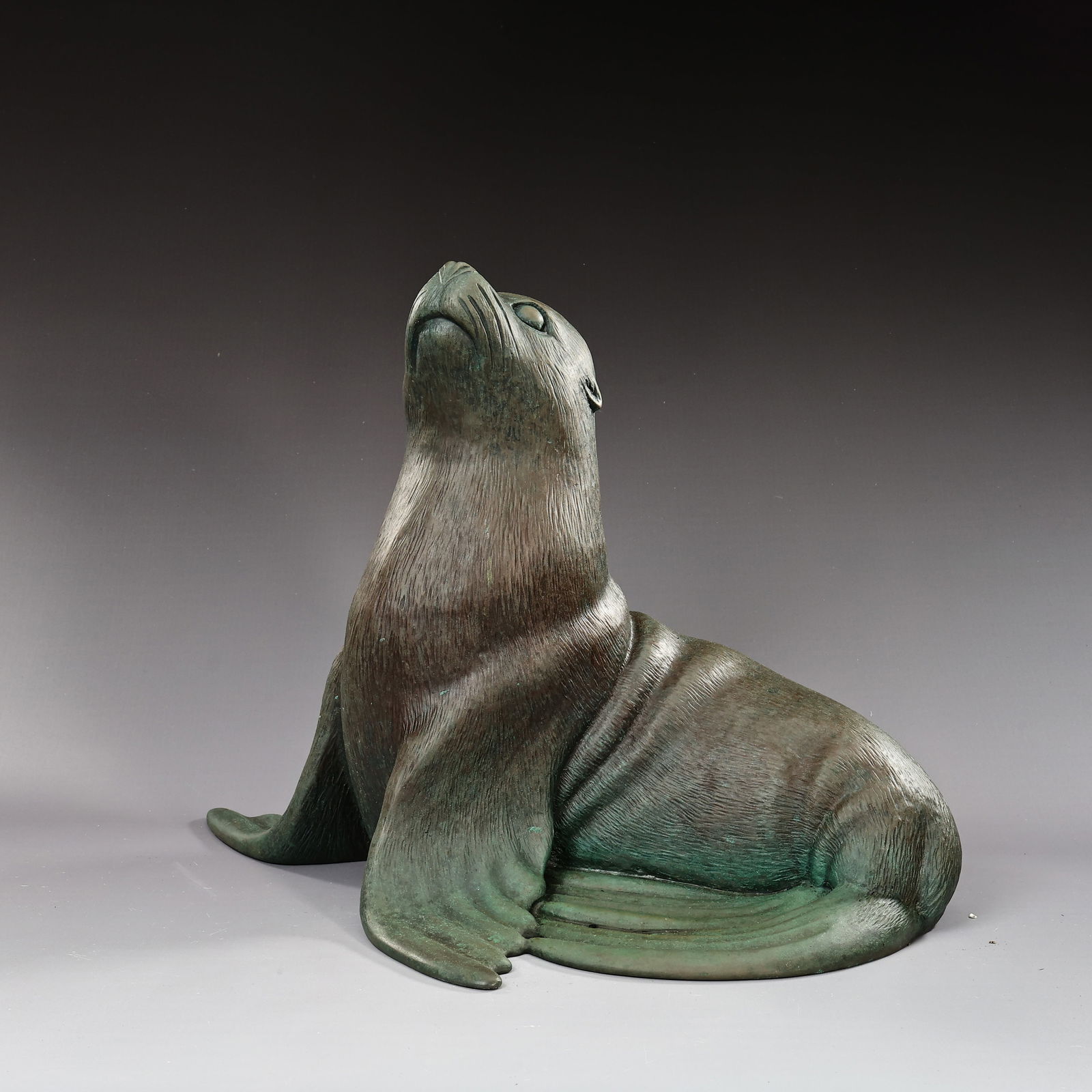 Water Puppy Bronze Sculpture By Terry Thornsley 1998s (1 of 9)