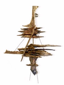 Monumental Brutalist Metal Wall Sculpture