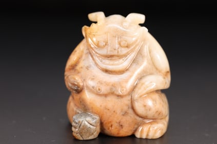 Jade Carved Bear Shape Ornament