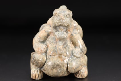 Jade Carved Bear Shape Ornament