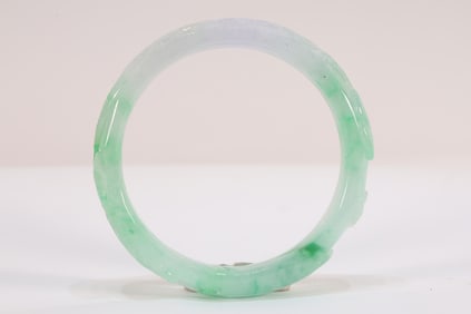 Jadeite Carved Dragon Pattern Bangle