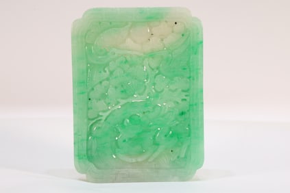 Jadeite Carved Flower Pattern Incense Burner