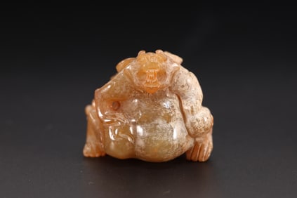 Jade Carved Bear Shape Ornament