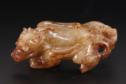Jade Carved Dragon Shape Ornament