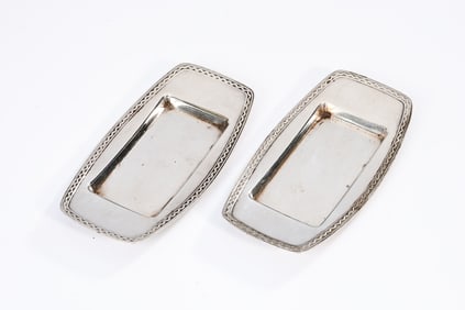 Pair Of David Anderson Silver Plated Cruet Trays