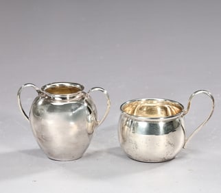 Two Sterling Silver Table Pots
