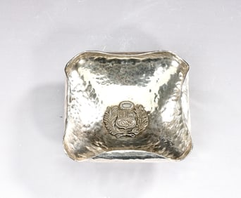 Vintage J.Tavara Industria Peruana 925 Sterling Silver Hammered Tray