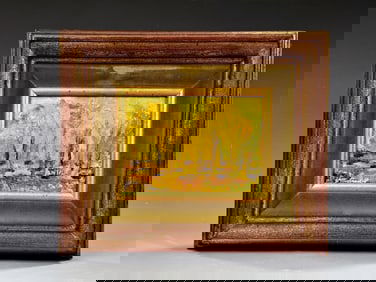 Small Impression Abstract Oil Painting Signed By Gene Shankman