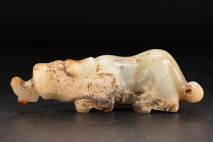 Jade Carved Beast Shape Ornament