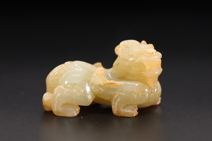 Jade Carved Beast Shape Ornament