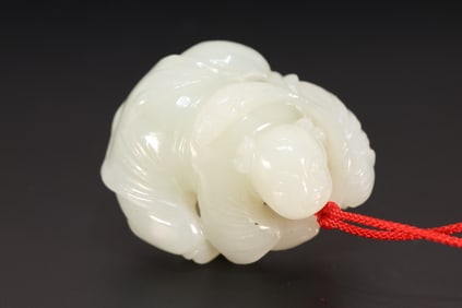 Jade Carved Child Shape Ornament