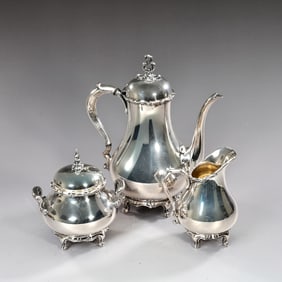 Reed & Barton Provincial Silver Plated Coffee Service 3