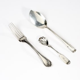 Three Sterling Silver Serving Flatware