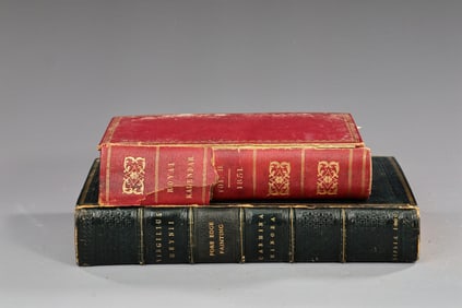 Two Antique Fore-Edge Paintings Books Including Virgilius Maro 1800 And Royal Kalendar VOLII 1851