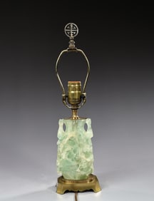 Vintage Wescal Crystal Brass Table Lamp ( Working Condition)