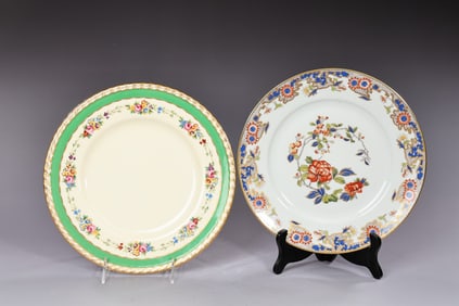 Bernardaud Karkal Dinner Plate And Minton Floral Dinner Plate
