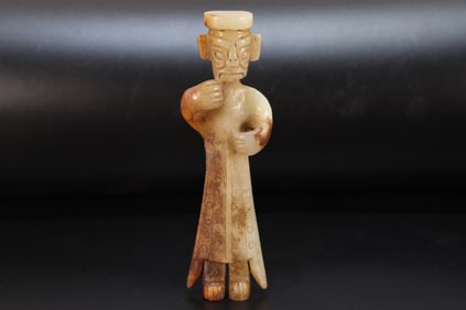 Jade Carved Character Shape Ornament