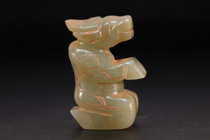 Jade Carved Beast Shape Ornament